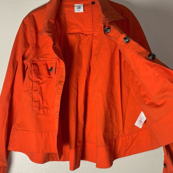 Cabi Resort Jacket Tiger Lily orange Woman's size medium boxy swing jacket 5098 - Picture 9 of 16